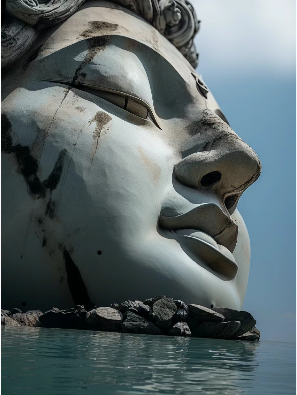 超近距离,感受海中巨佛的压迫感 #大佛# #ai绘画