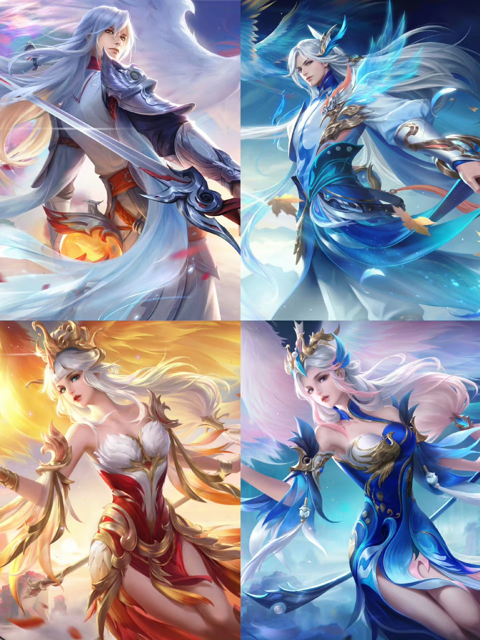 李白【玉鸾吟】星传说皮肤与王昭君【青鸾有意】星元部件,可通过游戏