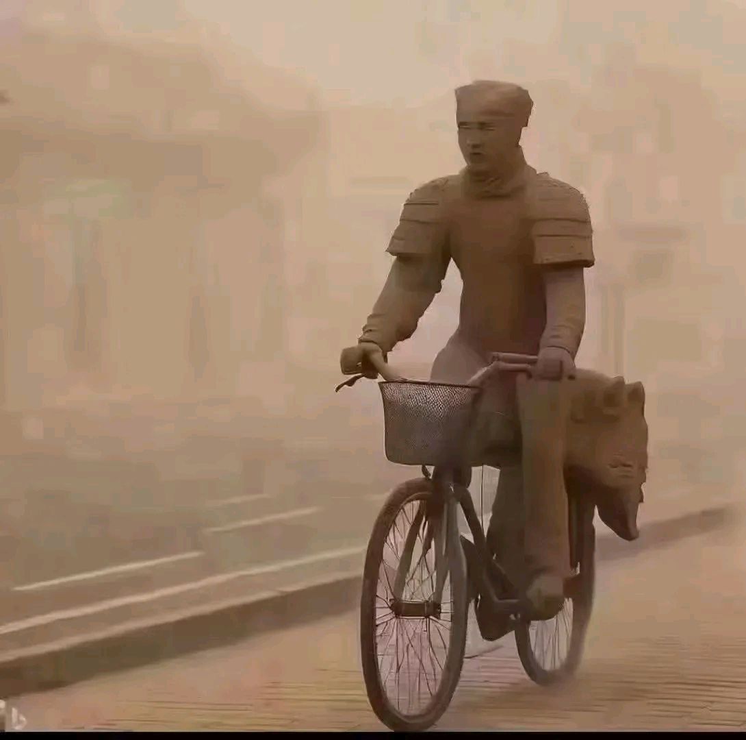 沙尘天气,出去散步都是不可能的