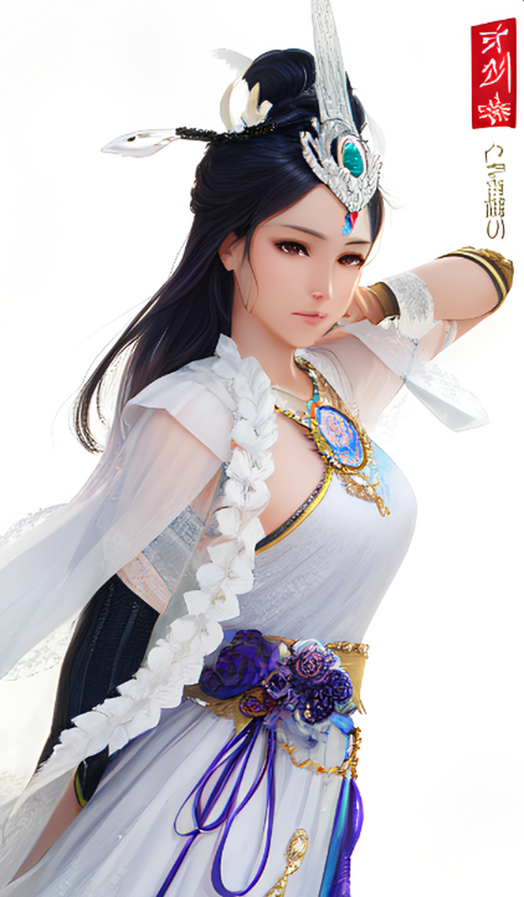 用百度文心一格ai生成的大话西游2,玄剑娥