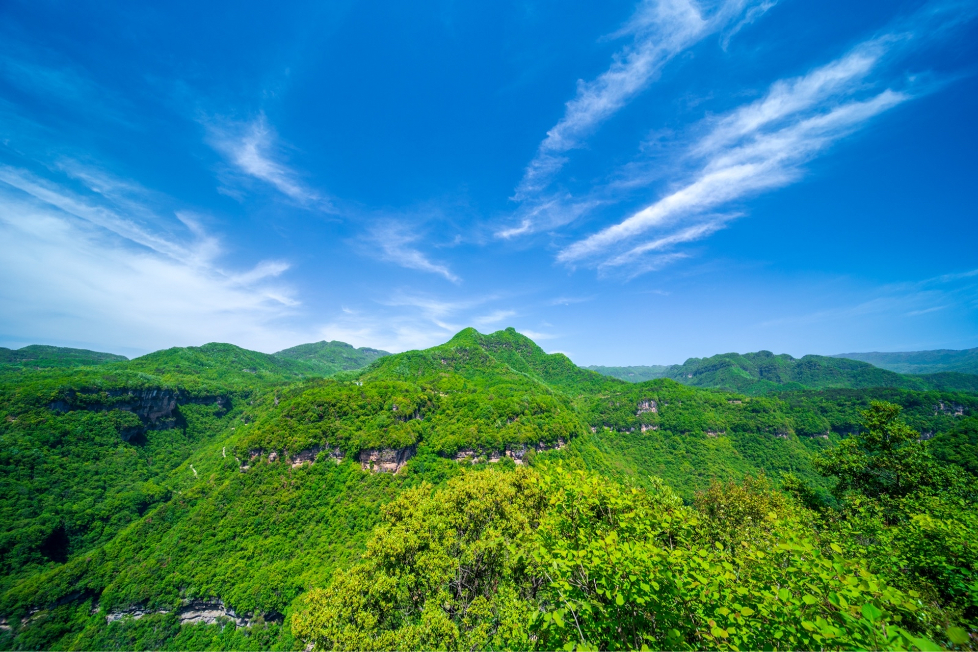 绿色大山图片大全图片