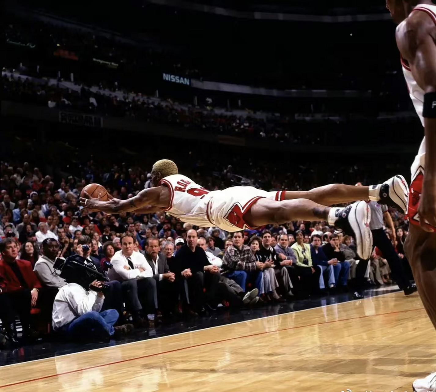 世界名画:罗德曼平行地板救球