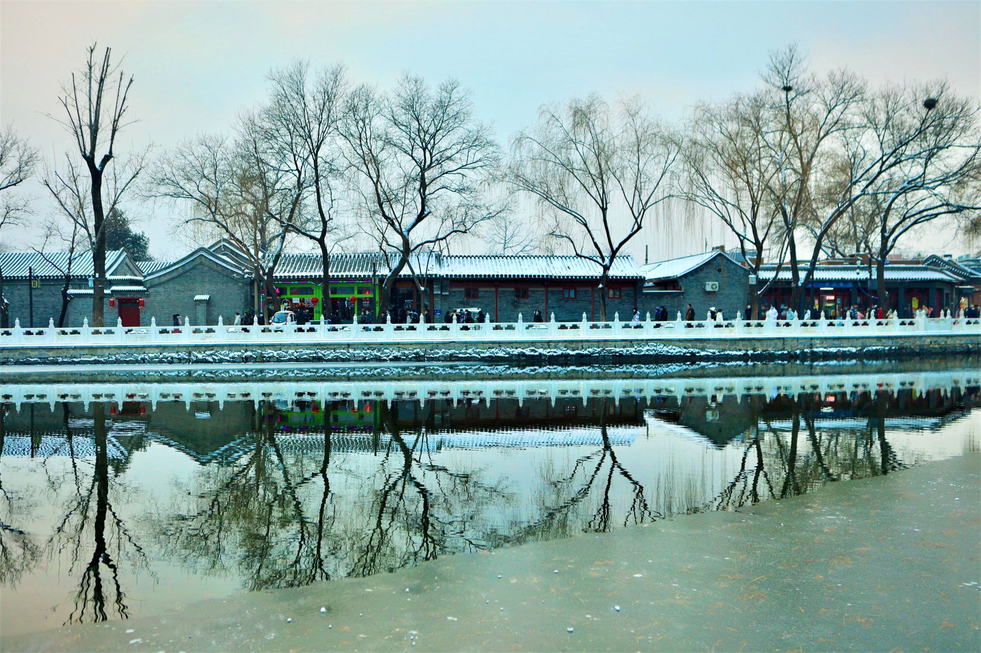 什刹海雪景图片图片