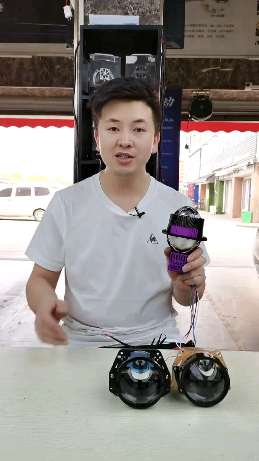 阿帕青龙超视界激光昼欧司朗直射激光亮度对比测评激光大灯车灯升级