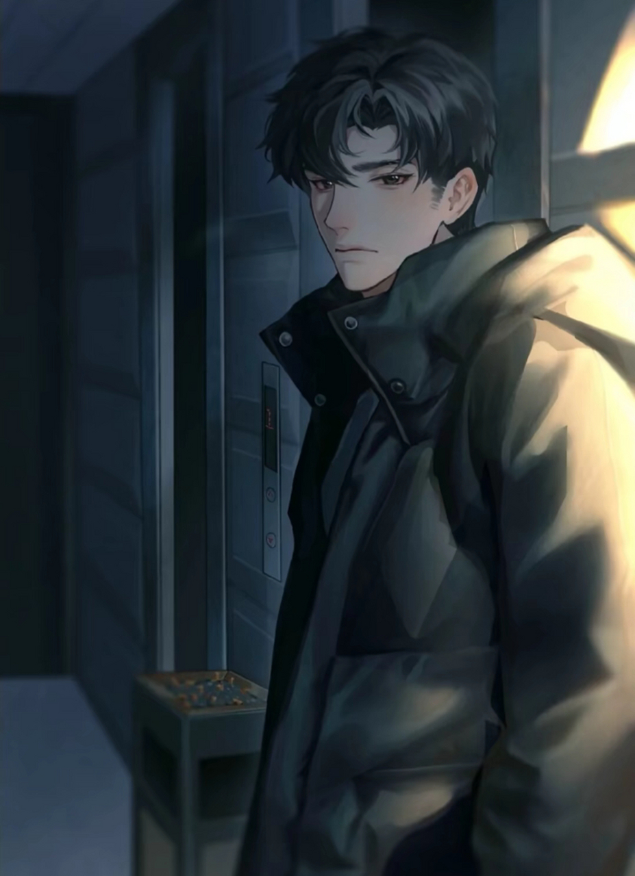 听到开门声,原炀抬起了头,满脸疲倦,冻得耳朵通红.