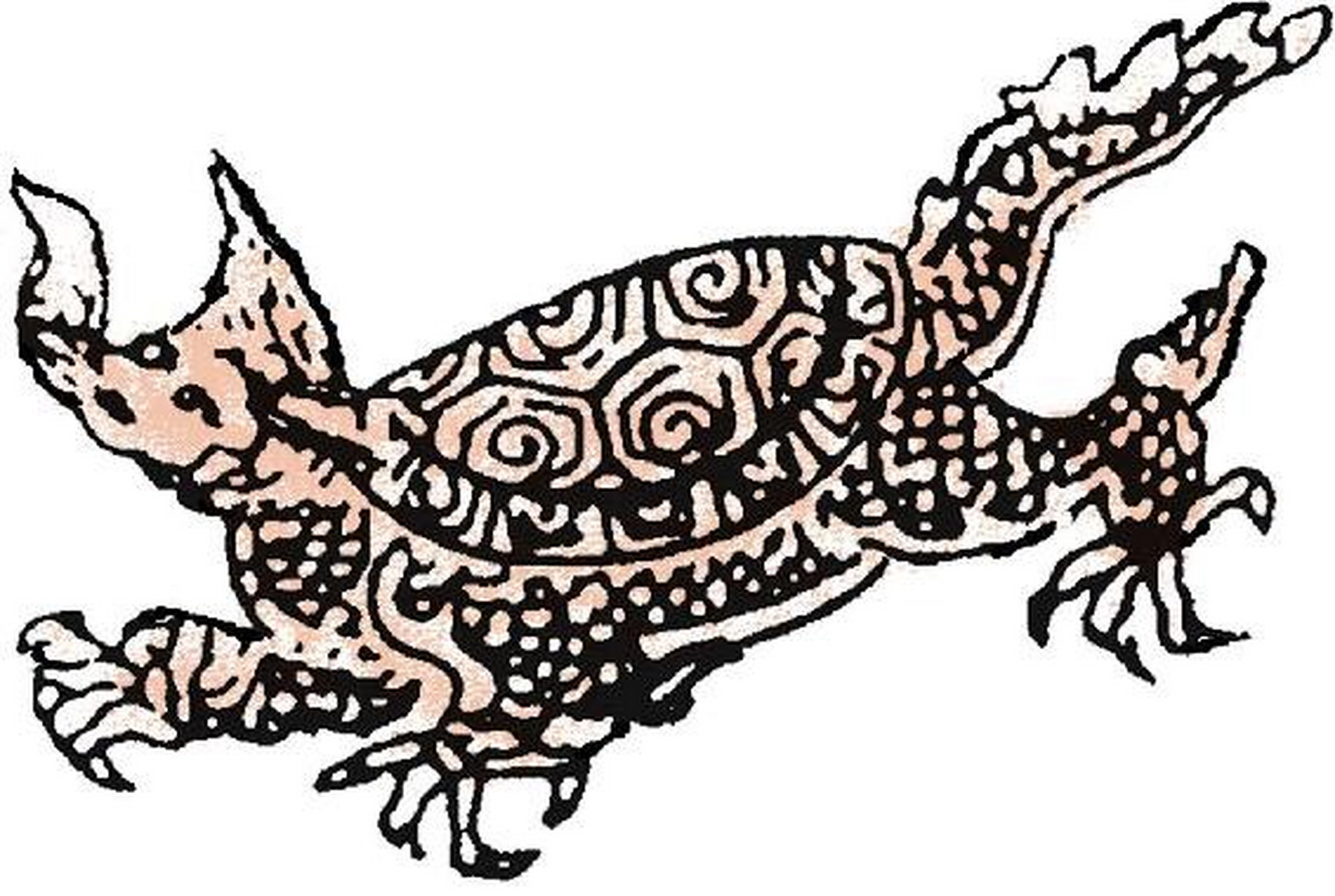 三足鳖  传说尧命鲧去治水,鲧用堵塞的办法,治水失败后被杀.