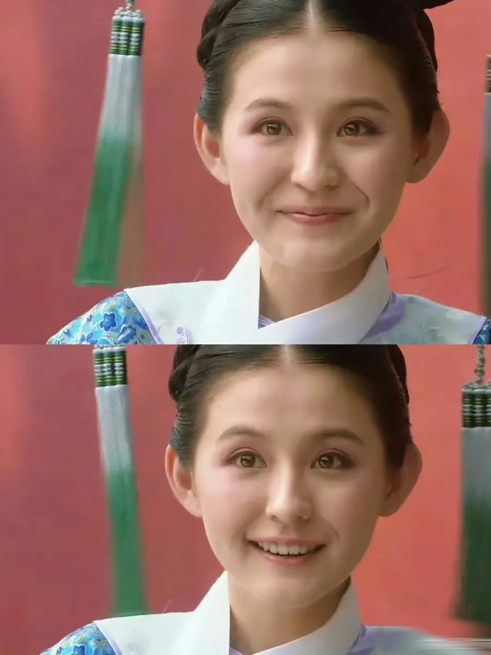 《甄嬛传》叶澜依面对不同人的笑,原来女孩子看自己喜欢的人眼里真的