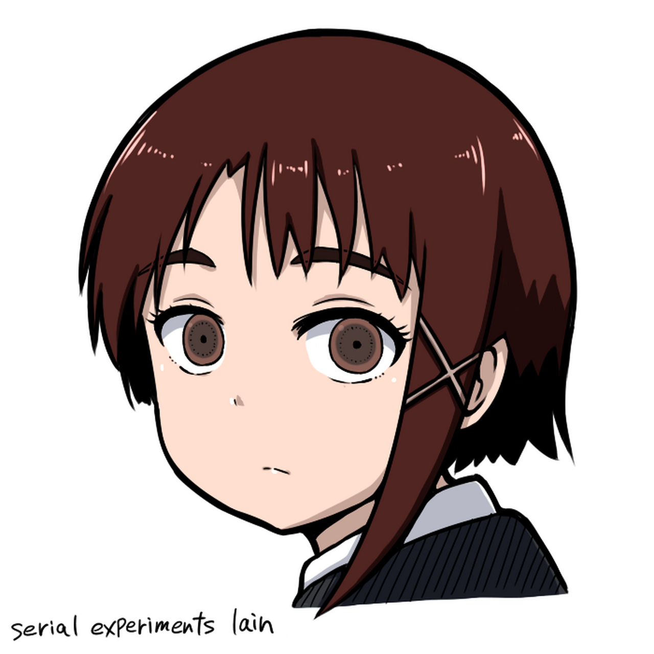 小铃音  画师:リノール #lain# #动漫头像和壁纸# #q版#
