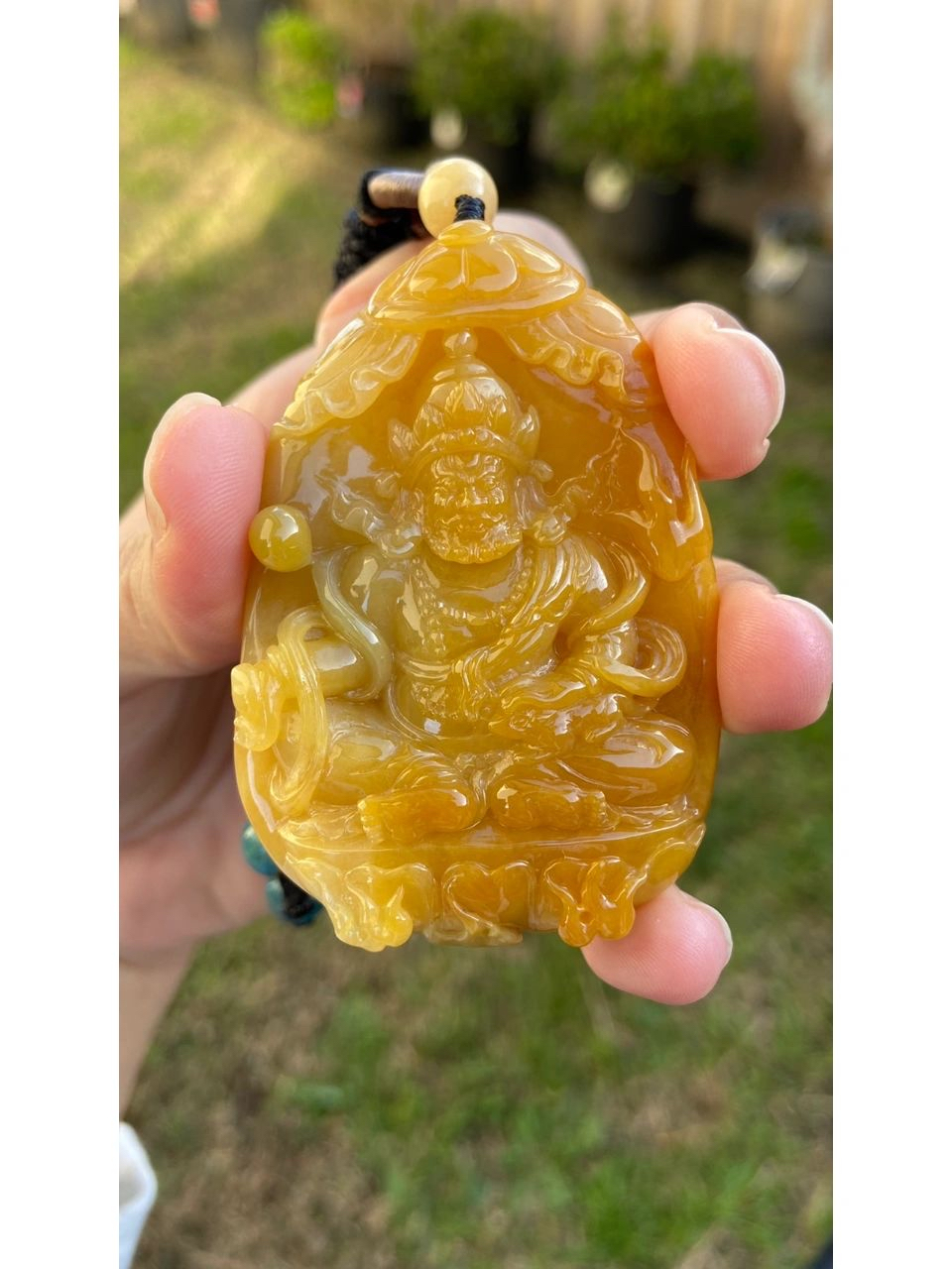 翡翠特色件# 黄财神,精致漂亮,胶感十足,平价好看.