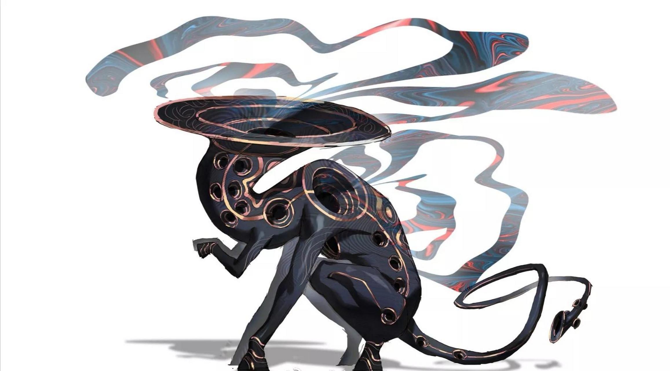 一组奇幻生物插画作品欣赏,by 咸鱼跃动一动不动.