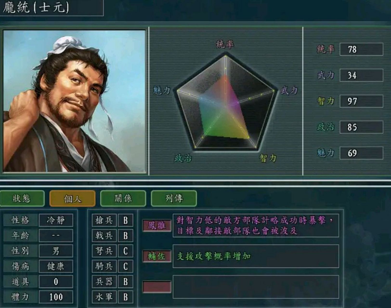 庞统在三国志11风起云涌mod的技能强化情况,凤雏的实际效果兼容了司马