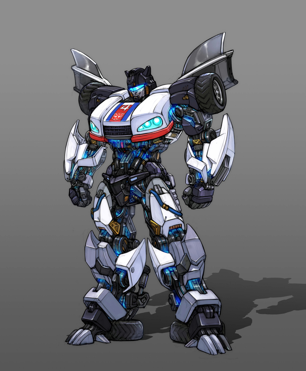 一组别样风格的变形金刚角色插画,有外传的影子,by 红马羊.