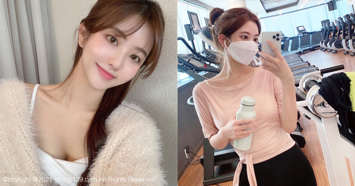 韩国运动系美女「​연이」温柔微笑的脸蛋太迷人！