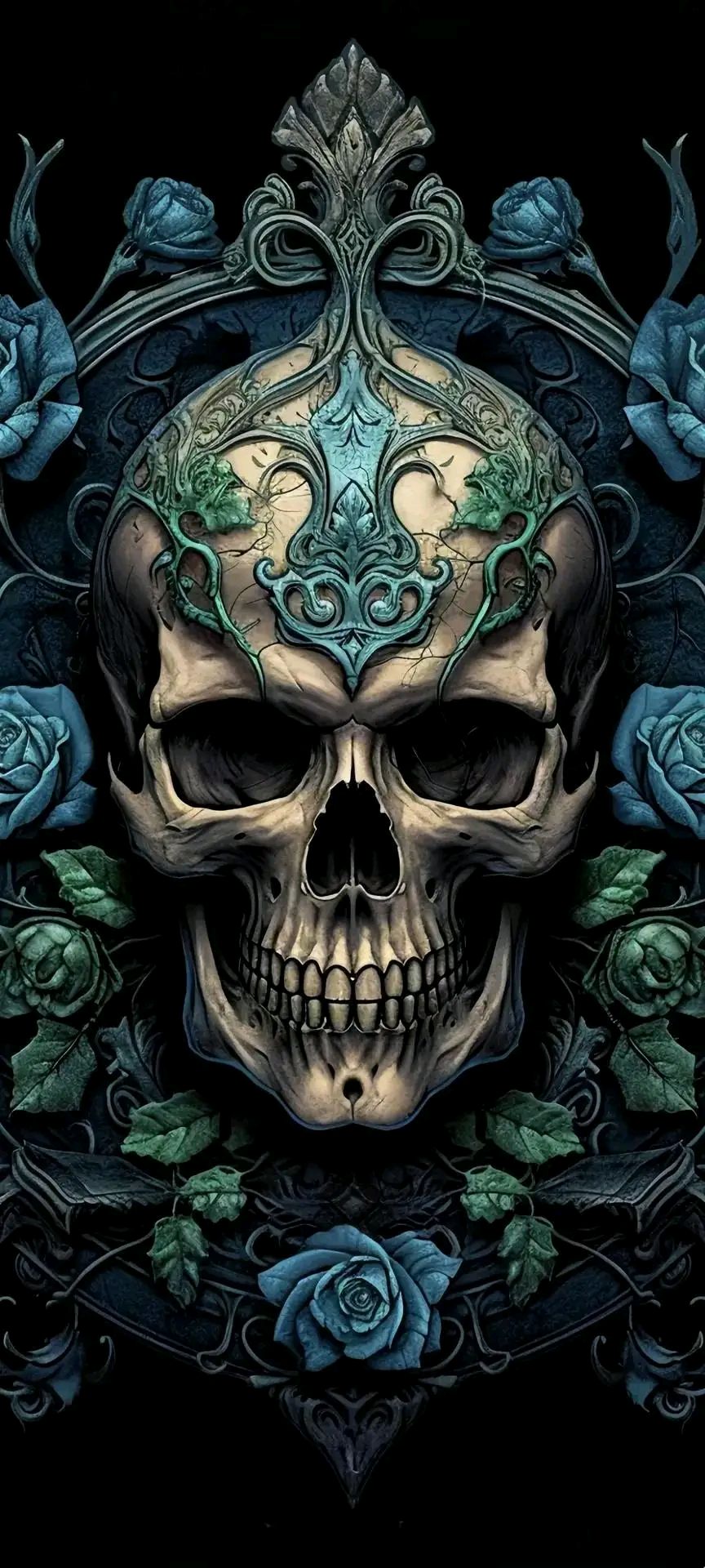 暗黑系壁纸,真是有个性的骷髅