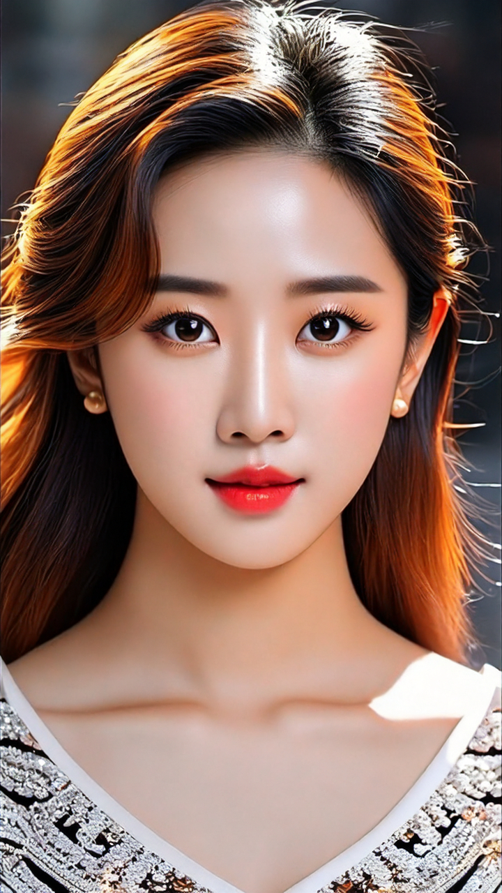 美女如花似玉初长成,  温婉贤淑气质出尘.