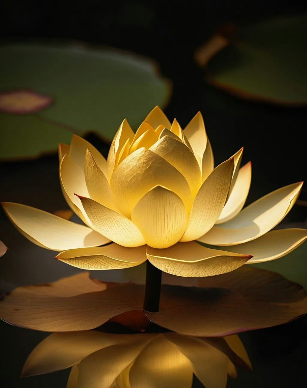 金色莲花,代表好事将近,好事来临,吉祥如意. 愿你不忘初心,任时光流转