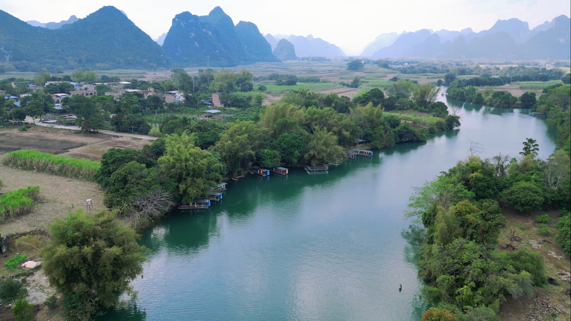 广西大新县安平仙河景区,黑水河国家湿地公园