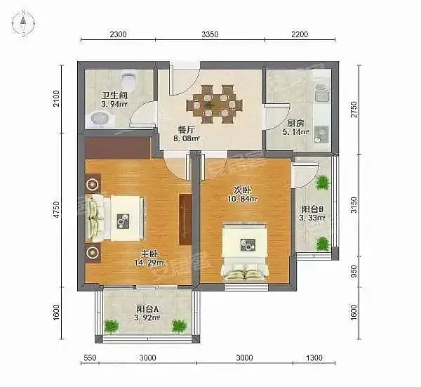 祁连山南路站电梯房2室一厅5300随时入住