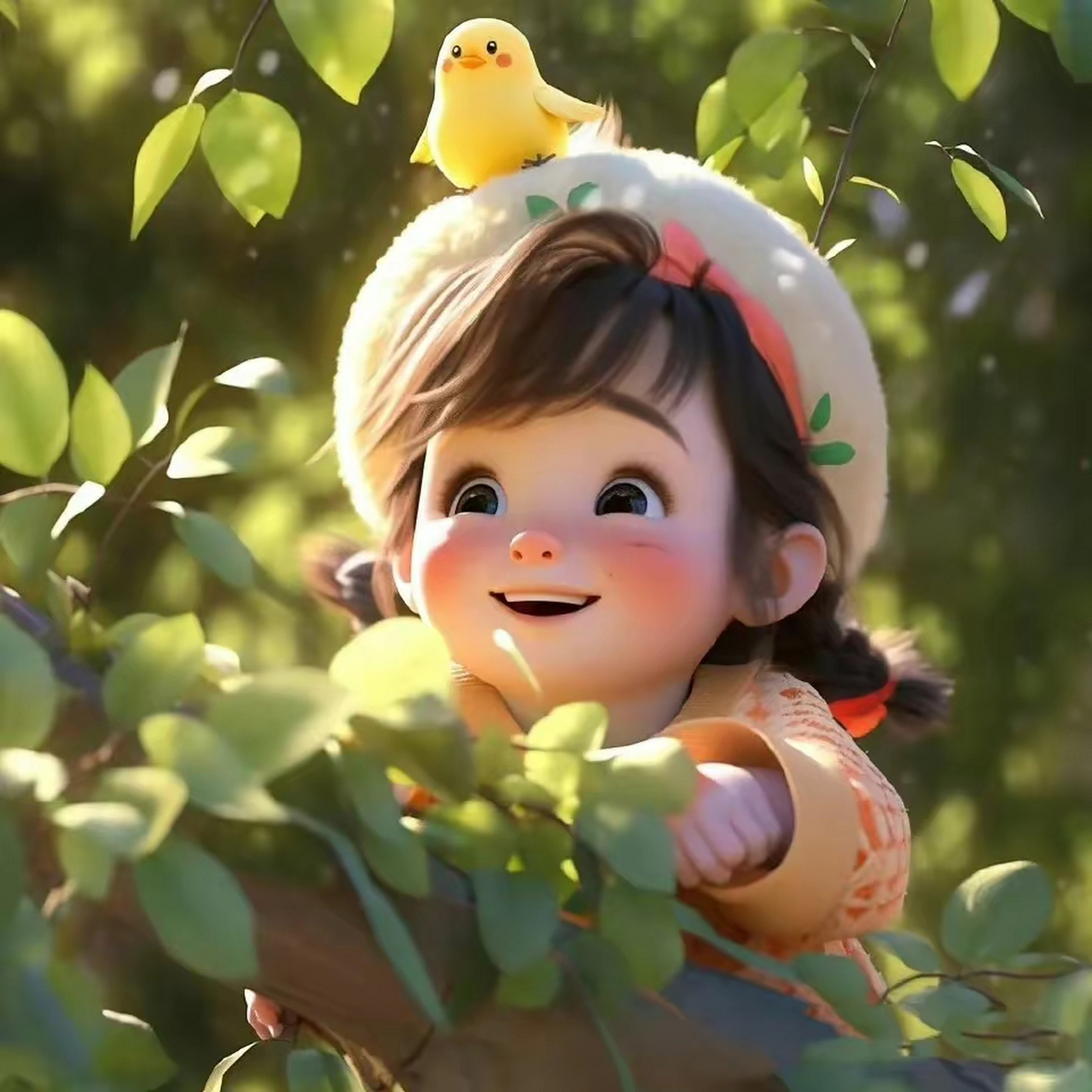 四叶草女孩头像#晒出上学时的你