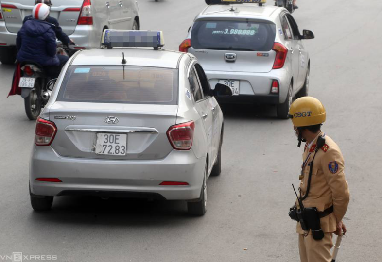 越南車輛遮擋車牌行為