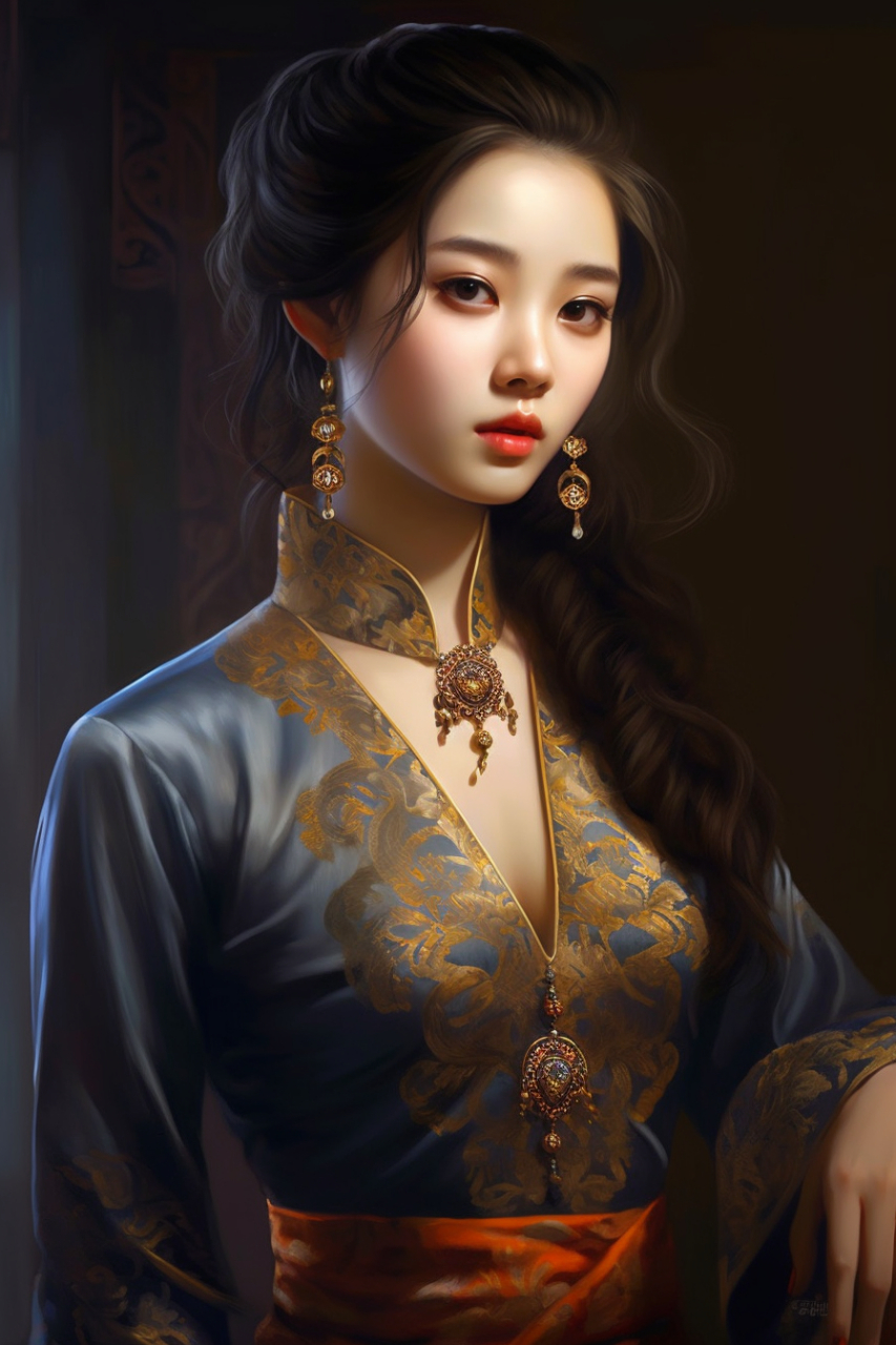 古装仕女图头像#ai绘画# #美女# #壁纸