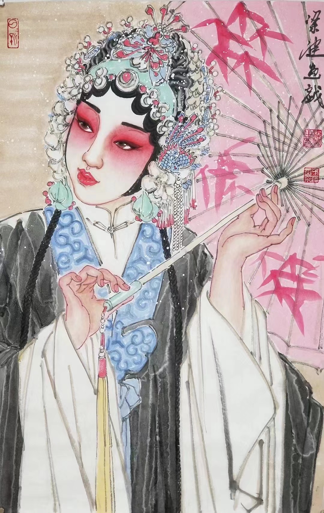 梁健—当代最具影响力的艺术家,三开戏曲人物50幅精选