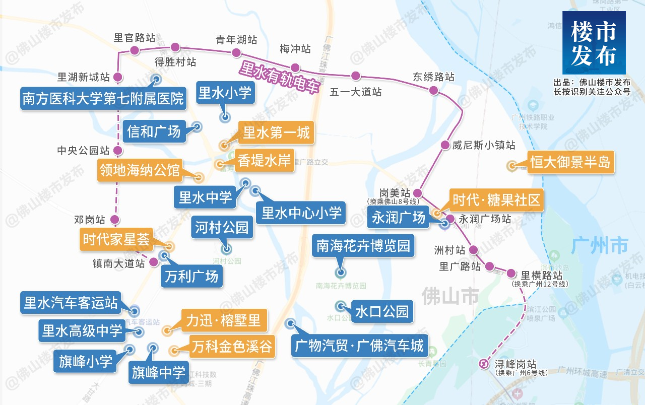 佛山里水轻轨线路图图片