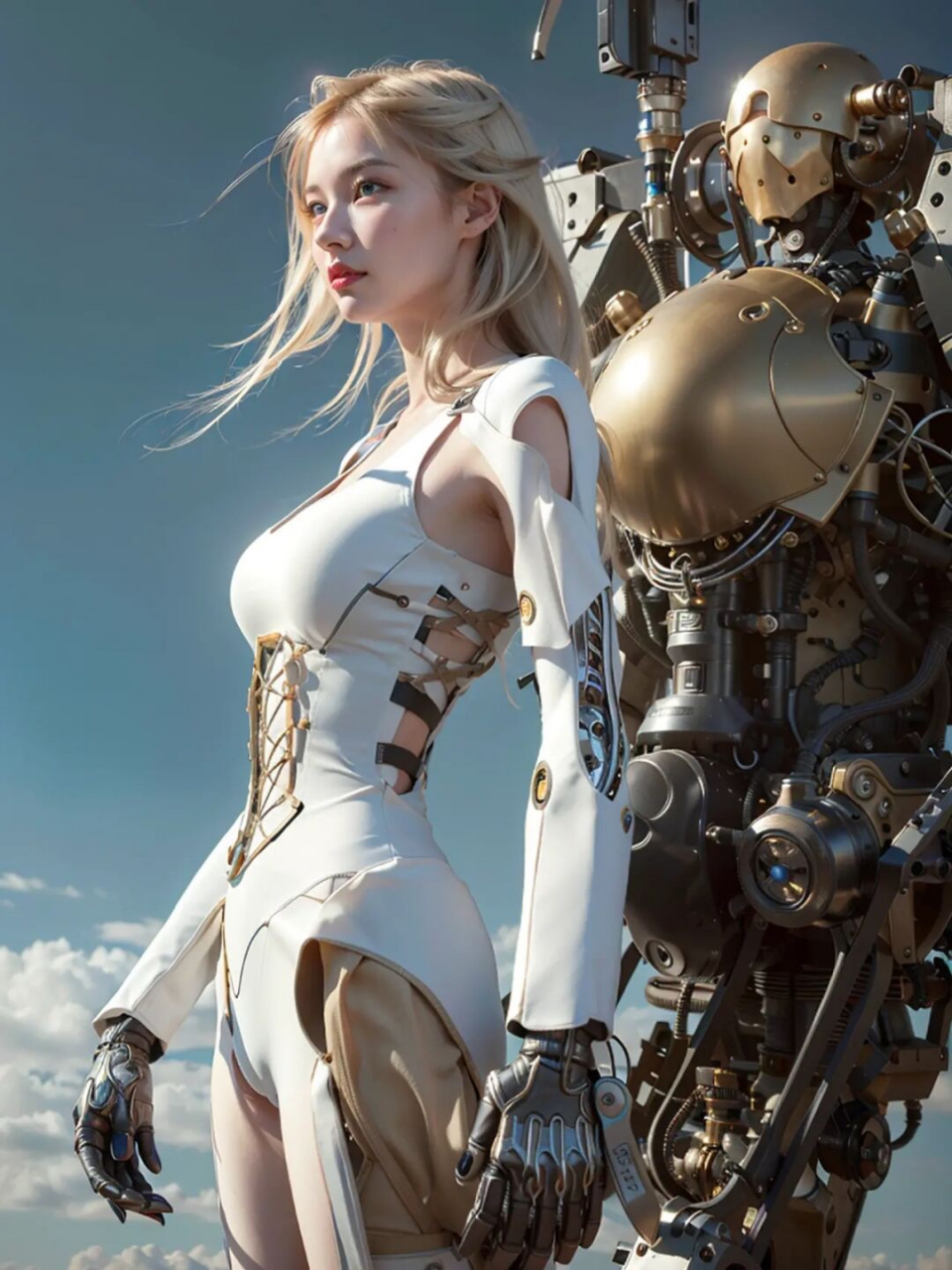 ai创作思路:废土科幻,机械义体的高冷女孩#ai绘画# #赛博朋克2077