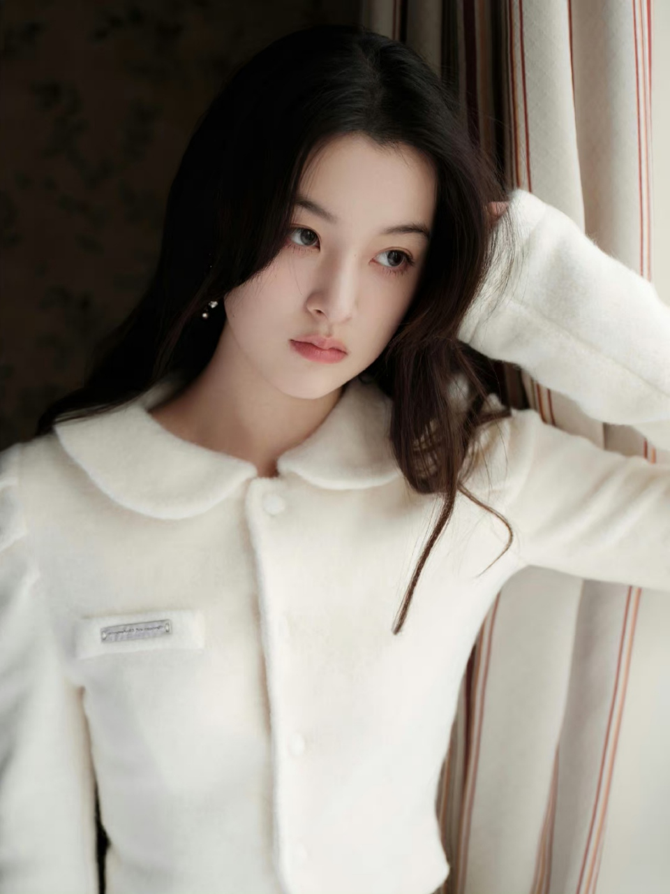 顾语涵# 长发白裙,甜美清纯,妩媚多姿