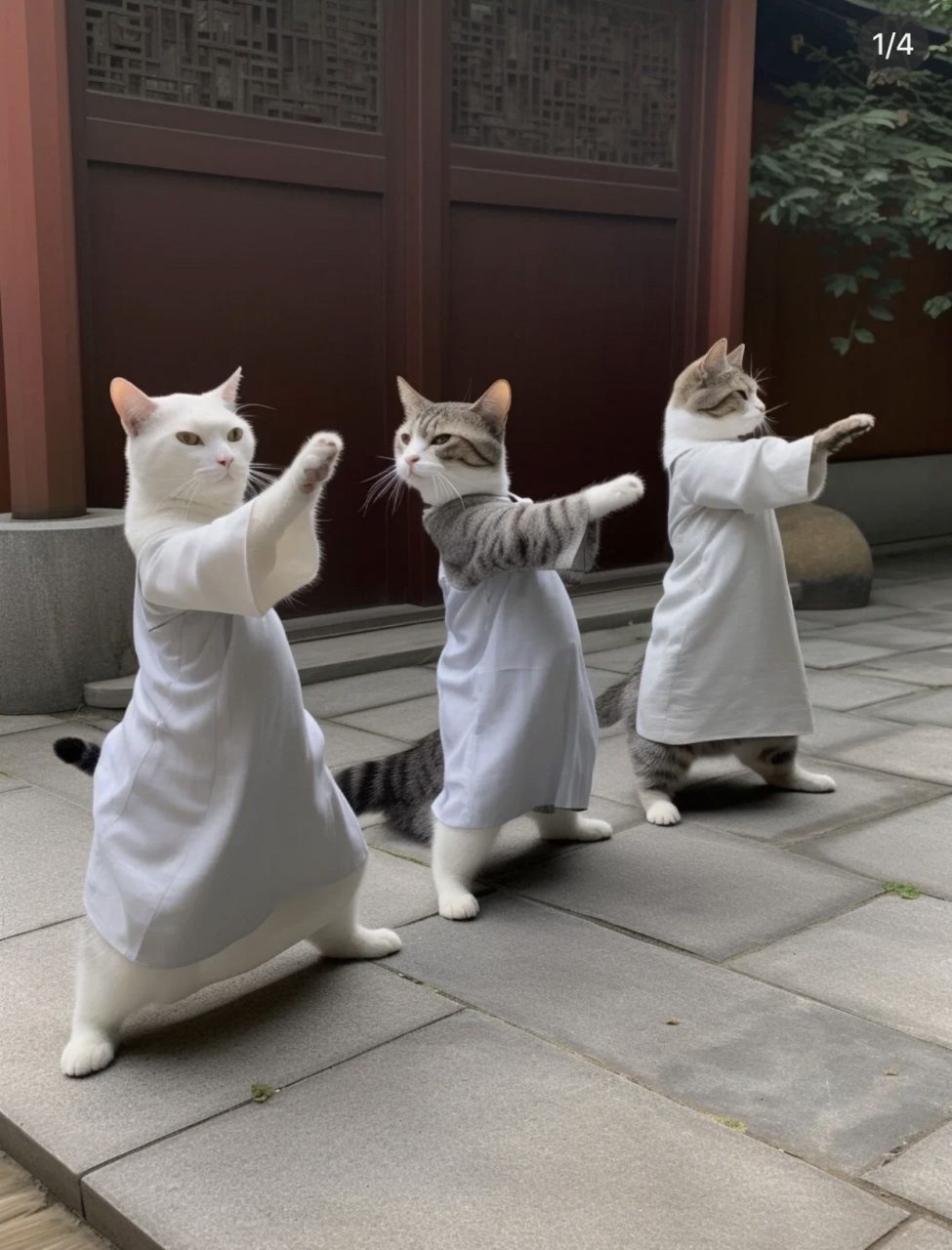 小猫咪都在练八段锦了,你还在等啥呢?#趣图搞笑# #猫咪
