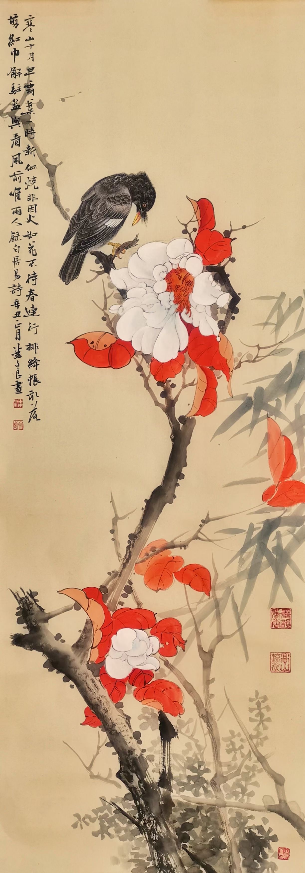 潘文良诗书画三绝,写意花鸟画作品集