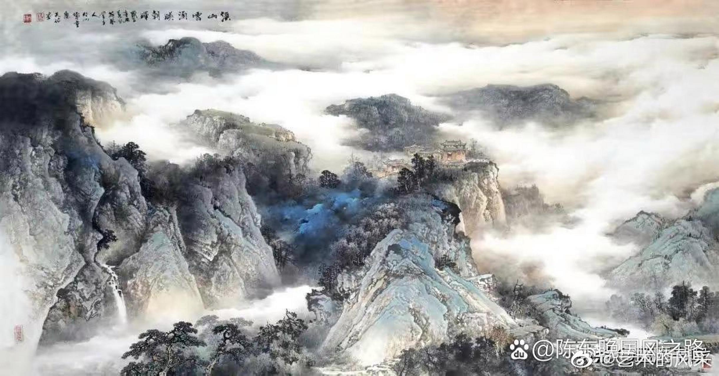 中国著名山水画家:杨天佑 676767 #绘画欣赏