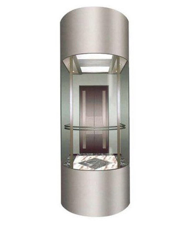 金堂县三层圆形家用观光别墅电梯