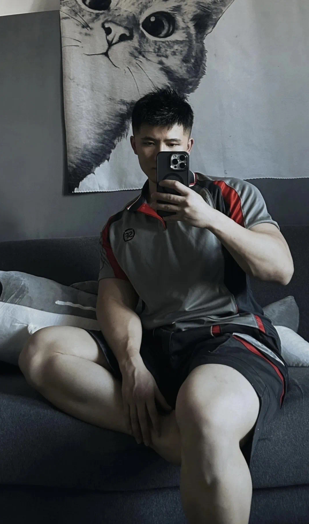 体育生自拍私照,实力真不小