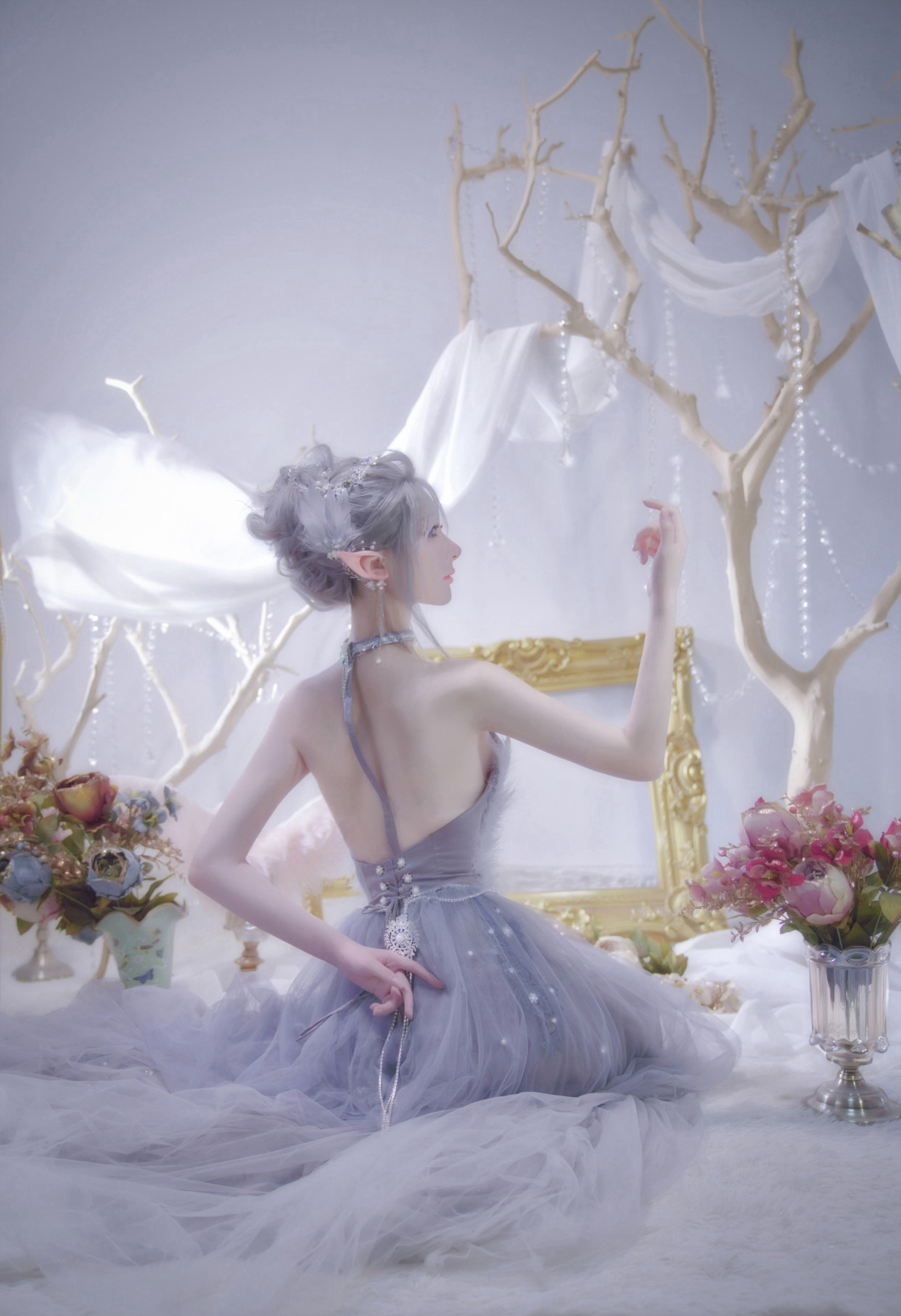 魔王cos海琴烟真是太美了 鬼刀 冰公主