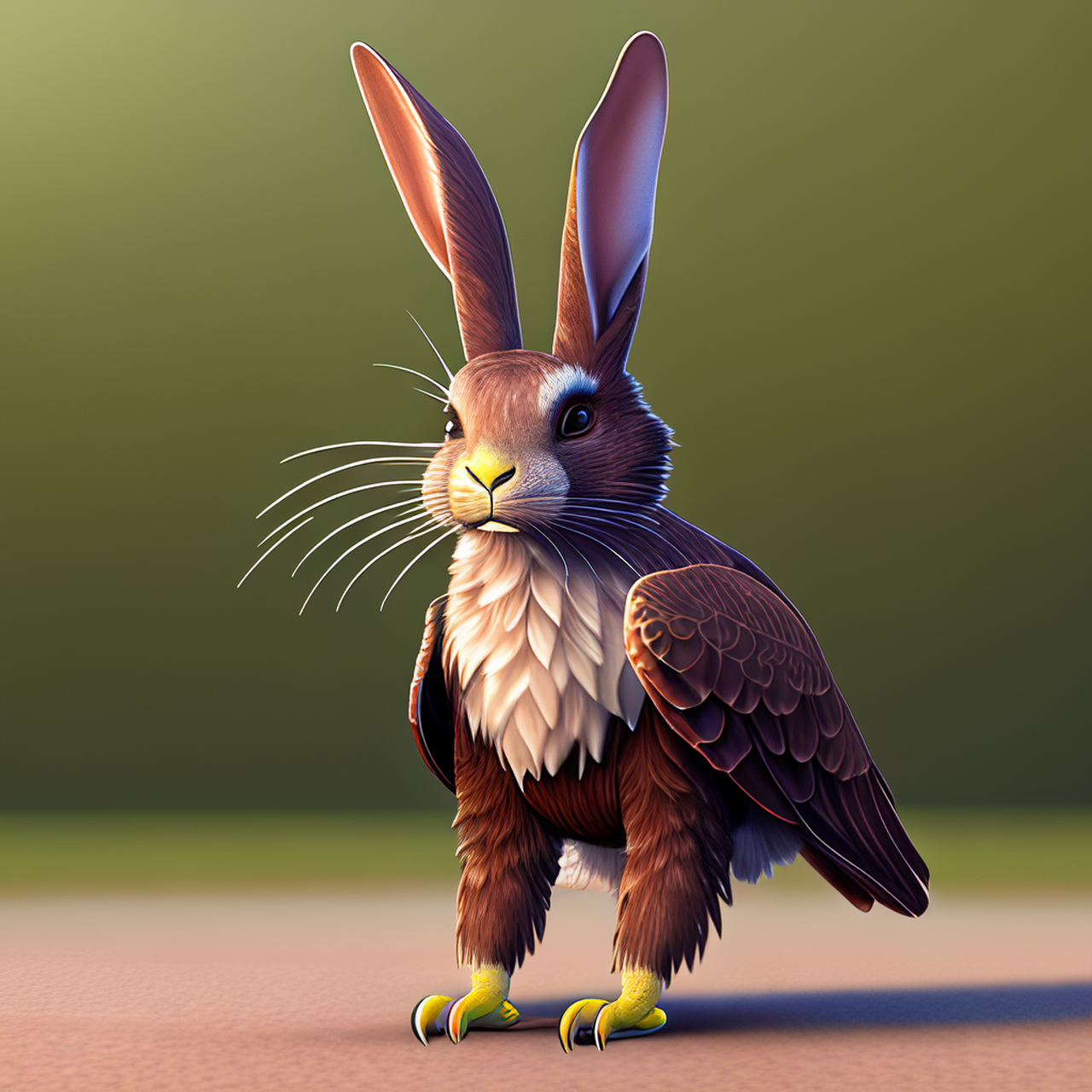 百度ai画的兔子蹬老鹰[大笑]