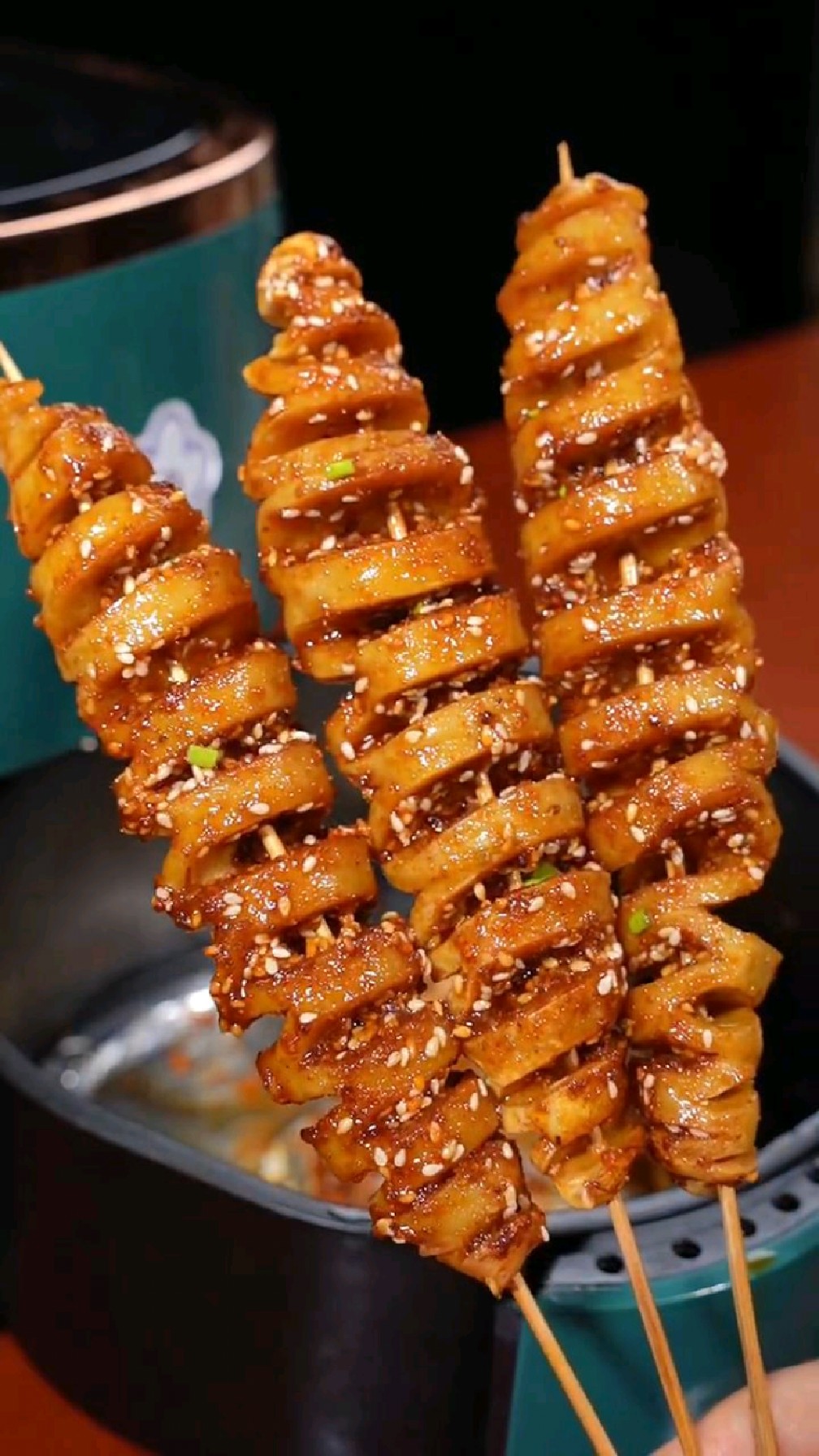 空气炸锅烤面筋,太好吃了