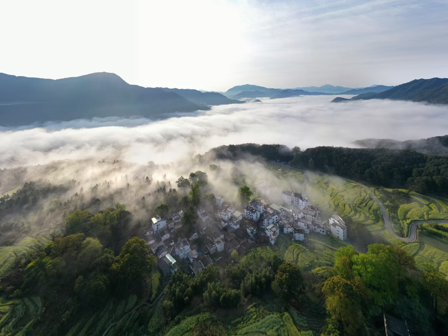 江西省婺源县溪头乡江岭景区美丽如画