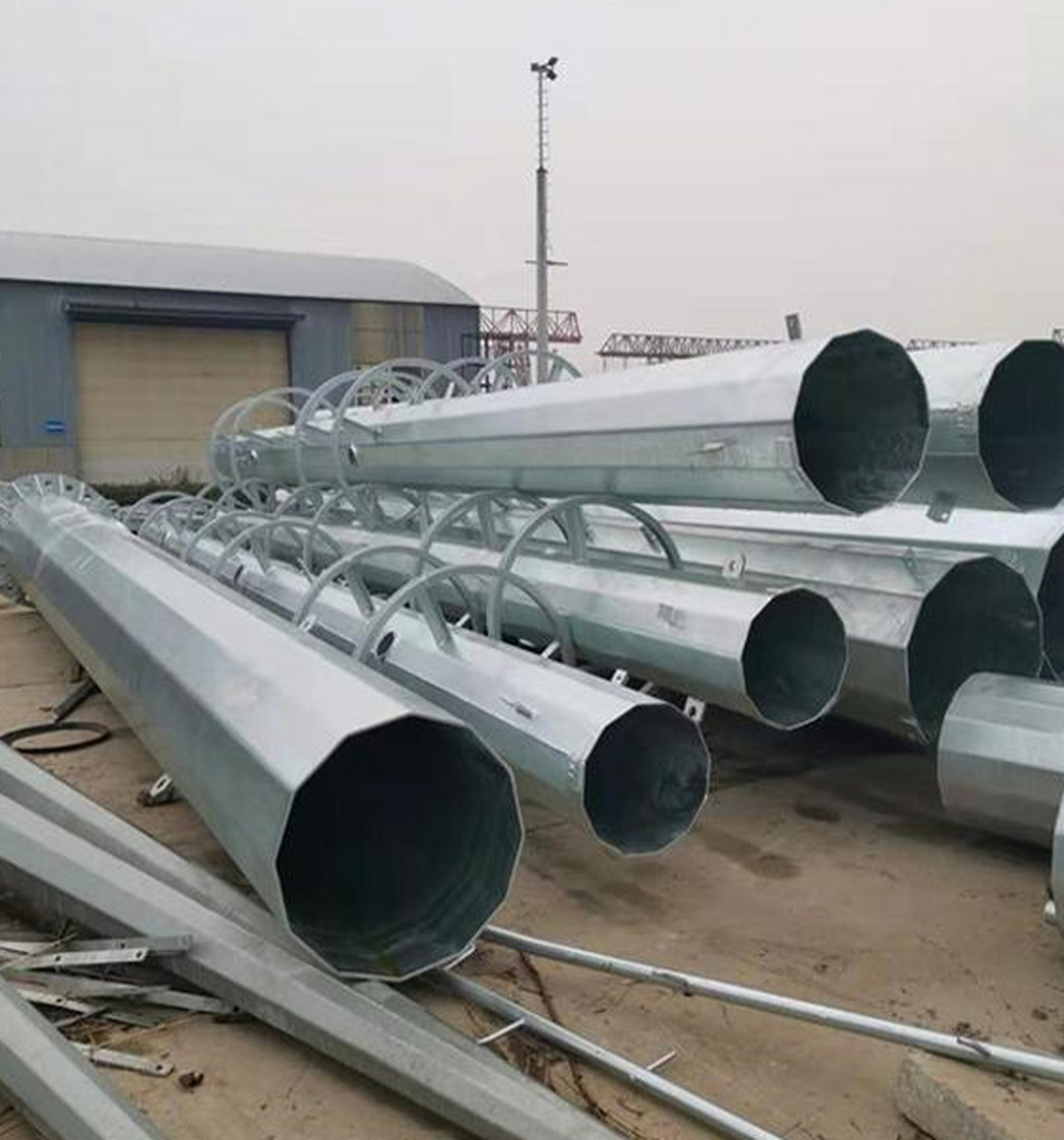 电力钢杆,电力钢管杆,终端杆,10kv双回路钢管杆 角钢型电力钢杆 角钢