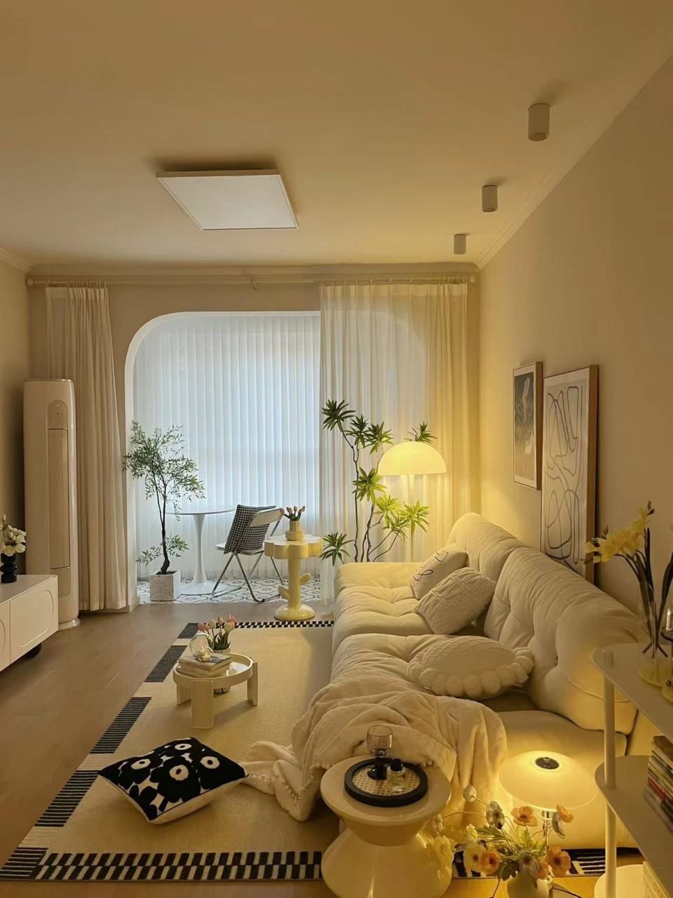 100平方奶油风 ​女孩子们的梦中情房 #室内设计# #装修# #你想把未