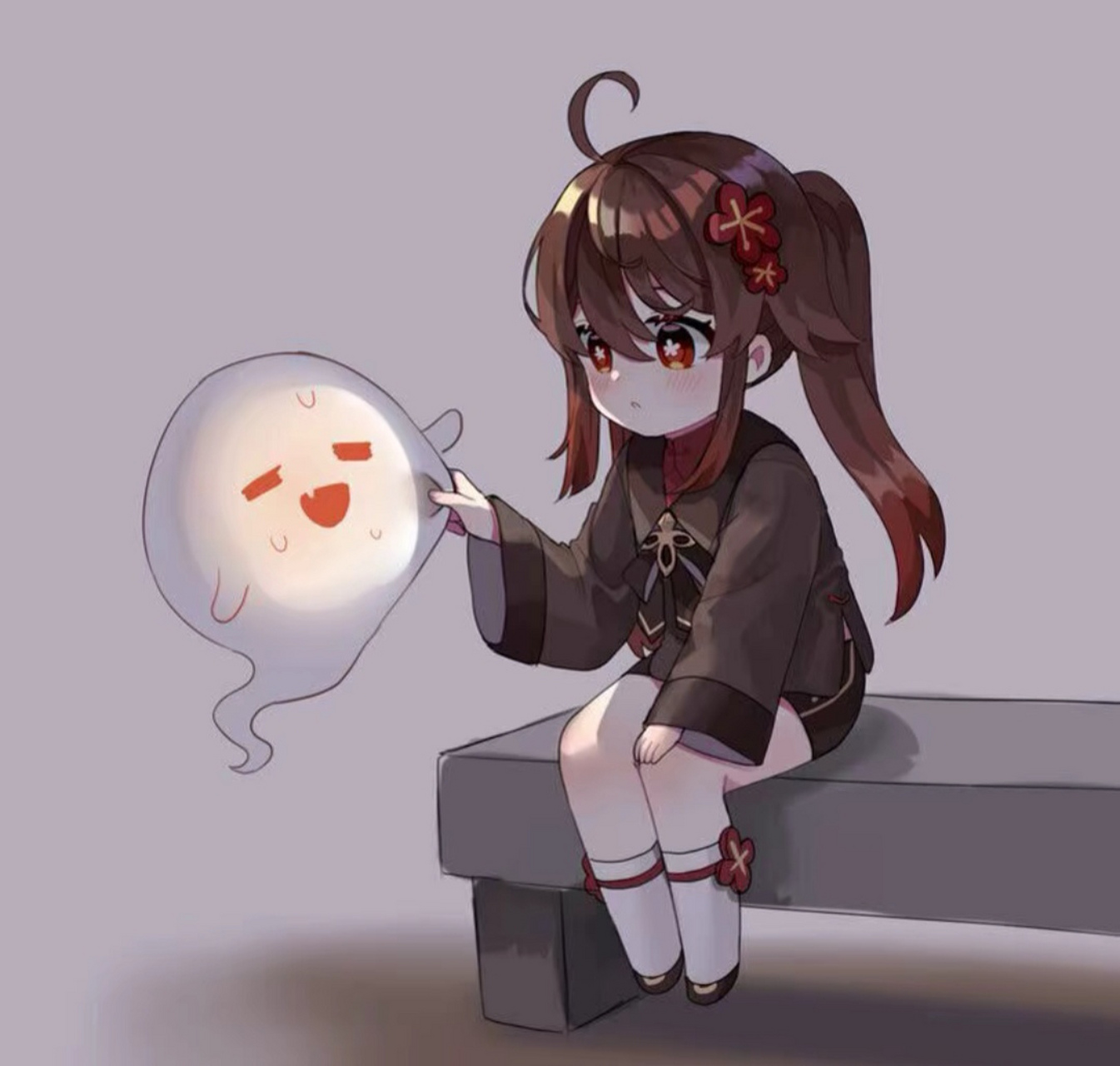 第一次遇到小幽灵的胡桃