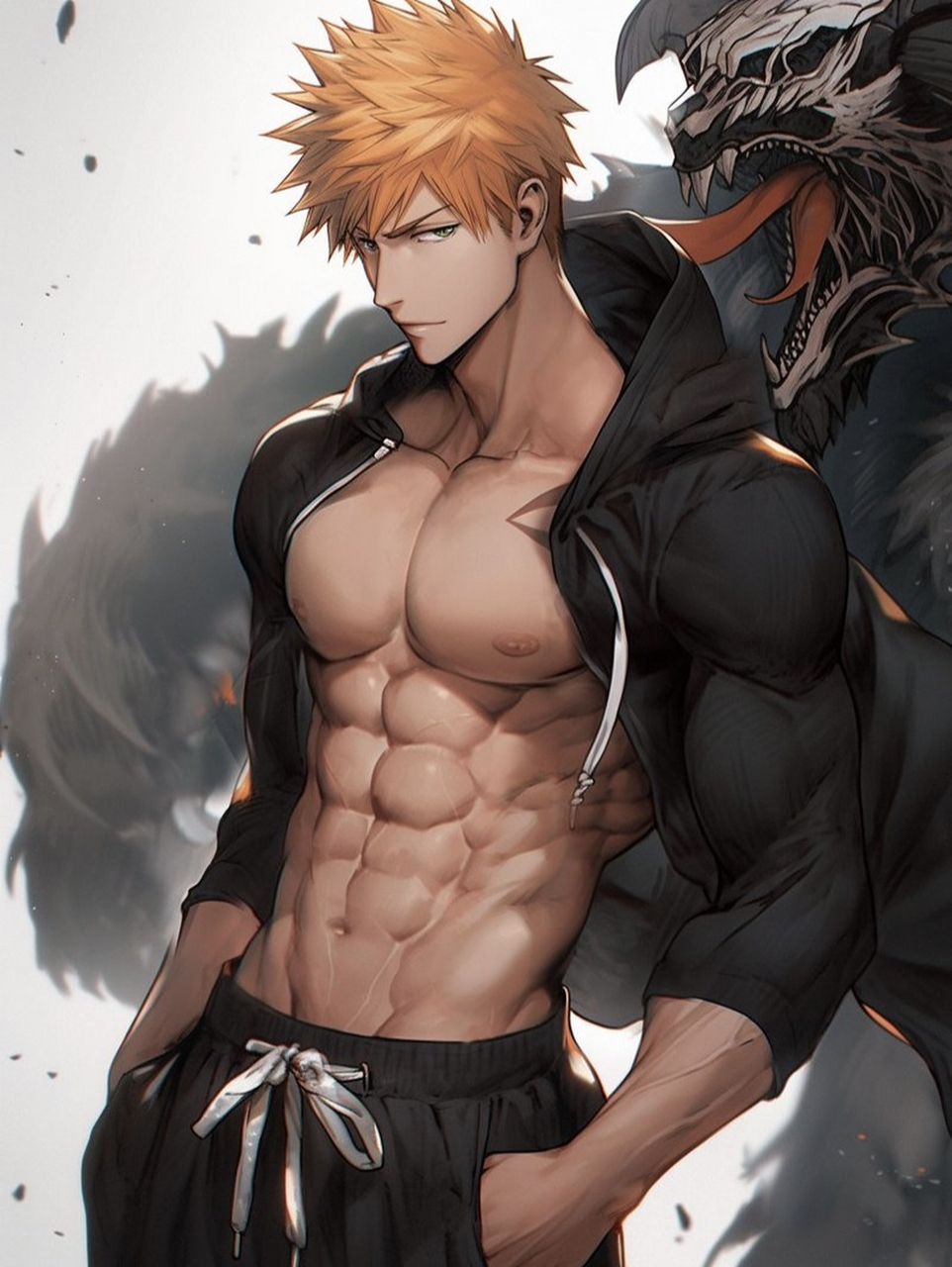 肌肉一户#肌肉型男# #ai艺术季# #动漫头像和壁纸