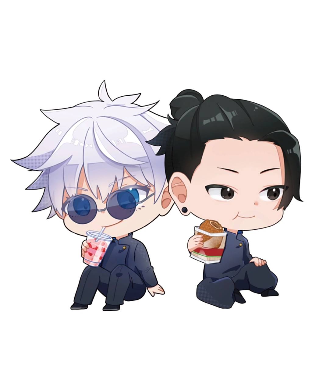 快来看,q版的三人组,好可爱#咒术回战