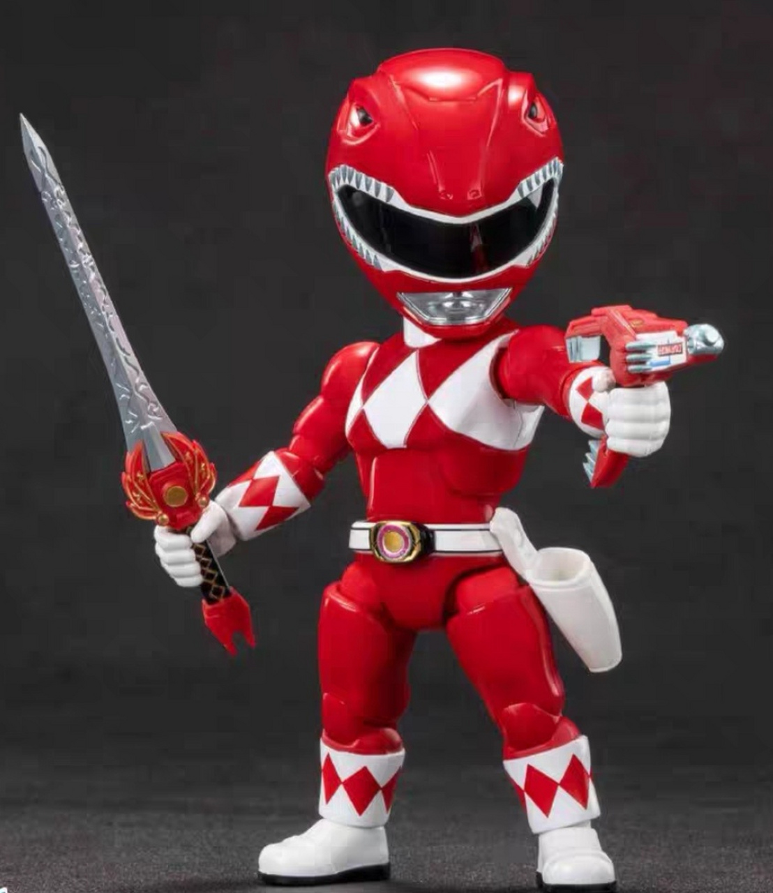 q版超凡恐龙战队绿战士红战士龙皇可动人偶手办!#手办# #玩具# #积木