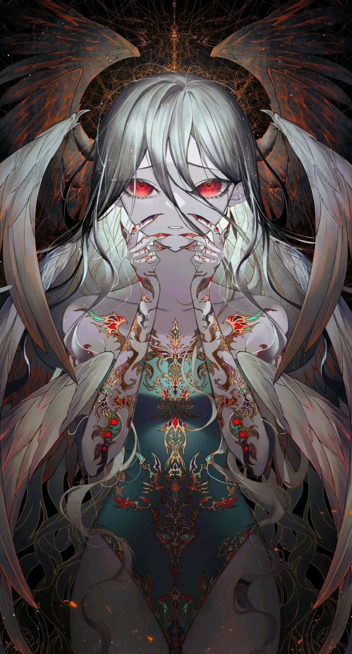 善恶双生,天使与恶魔.#动漫# #插画# #二次元