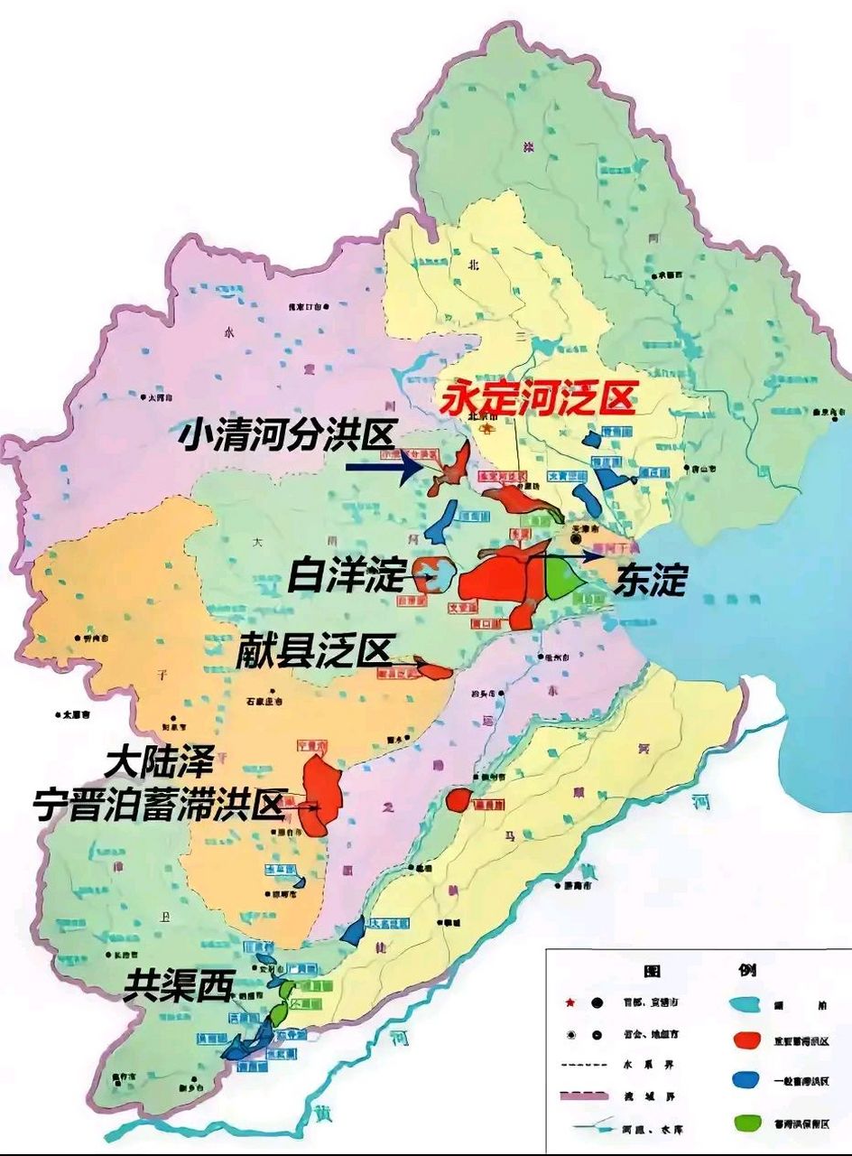 白洋淀因为干旱一直在补水,现在已经开闸排水,准备接受上游来的洪水