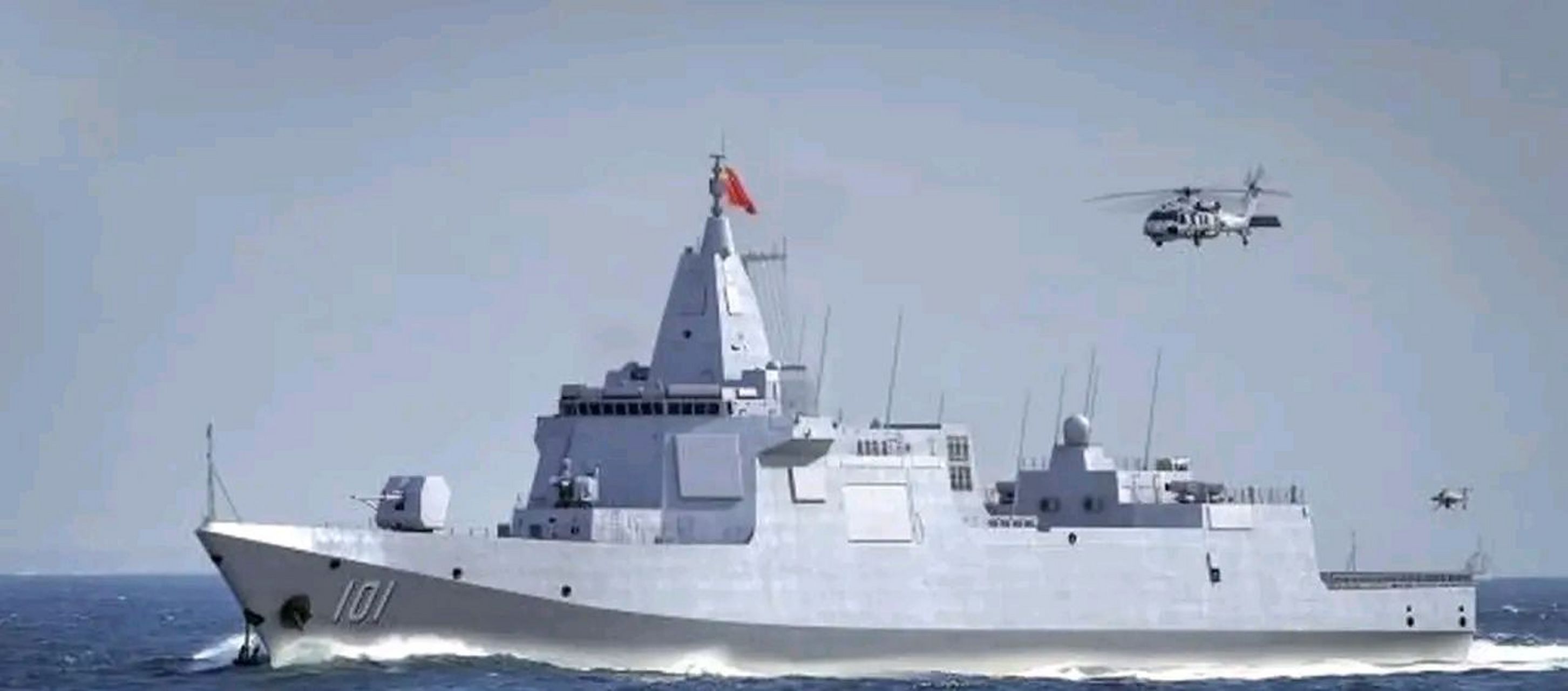 近日,中国055b型导弹驱逐舰作为新一代海上战舰正式亮相.