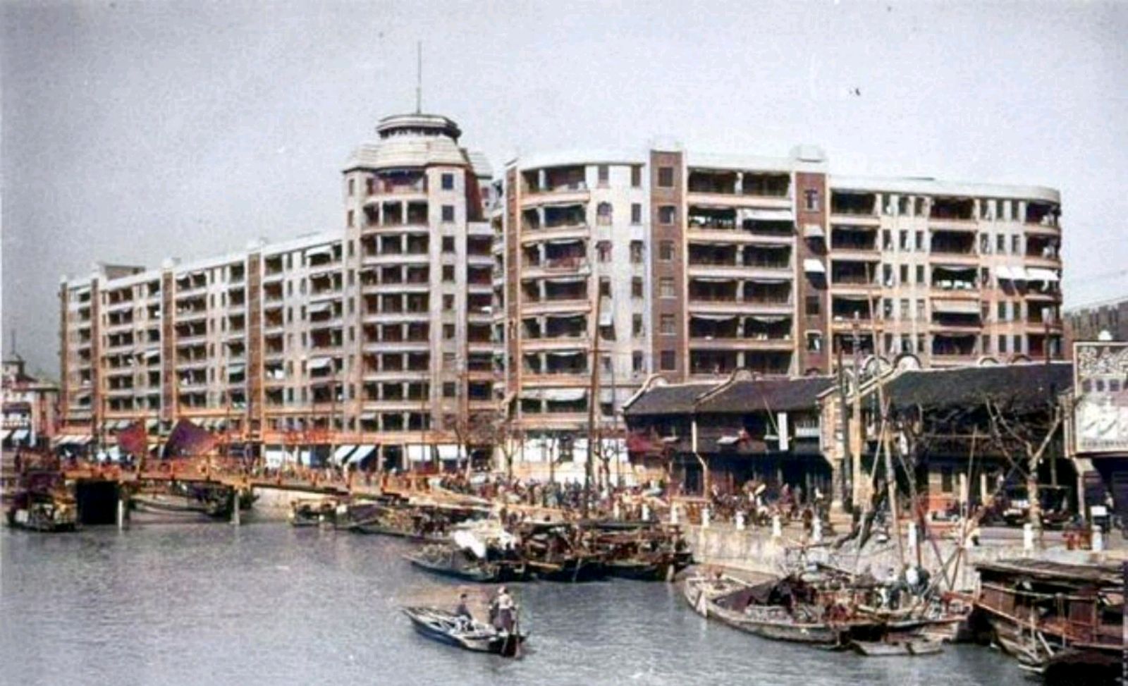 1936年上海老照片,看看那时的城市风光,街头情景,你还有印象吗