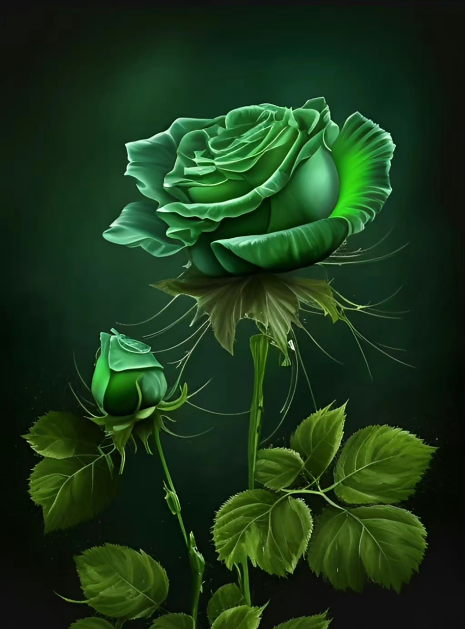 绿玫瑰的美丽,分享一下!