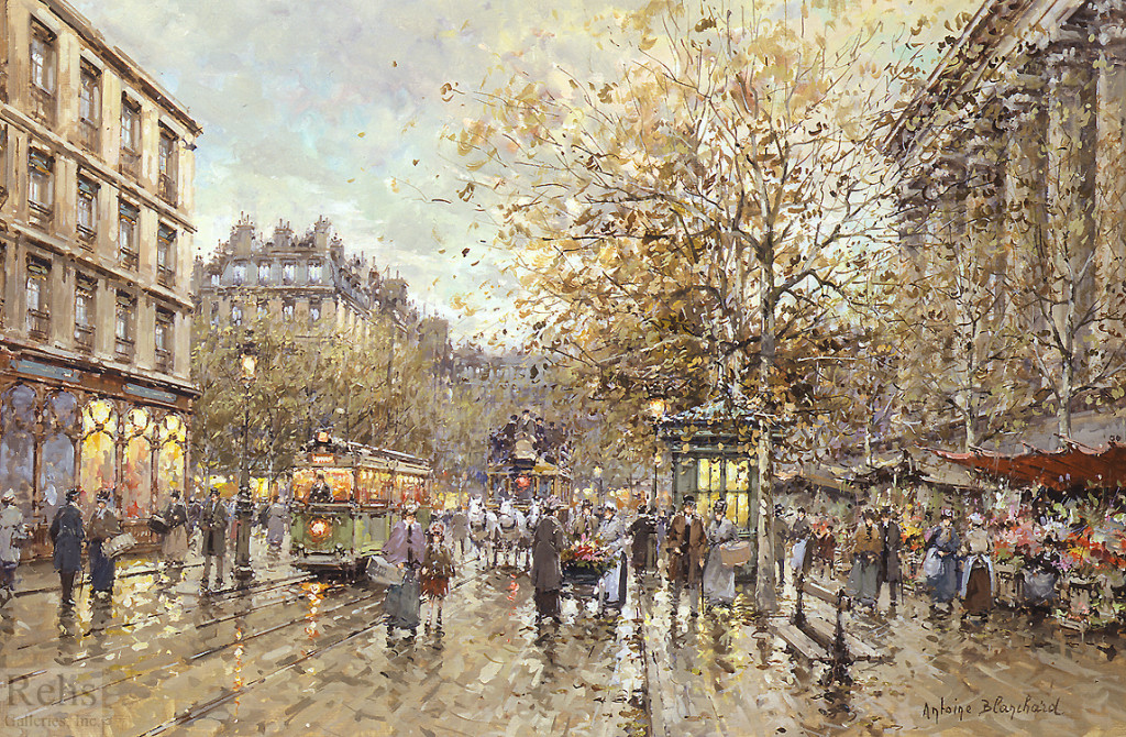 美丽的巴黎街景油画作品欣赏